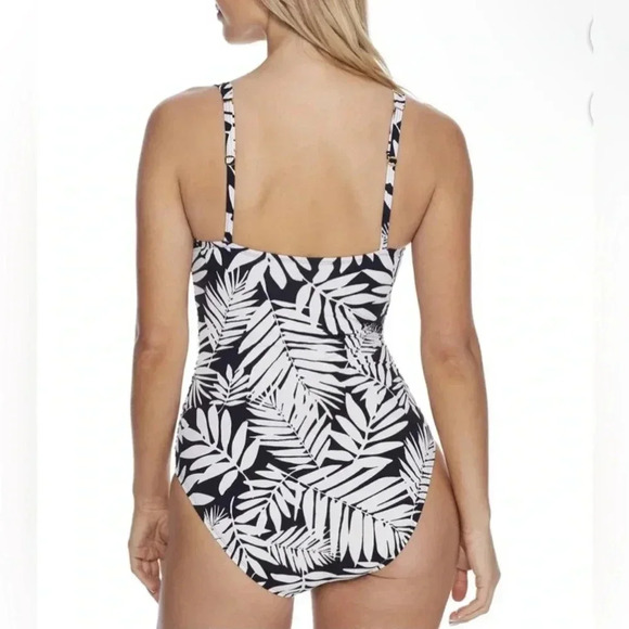 Bleu Rod Beattie Urban Oasis Shirred Underwire One-Piece Style Swimsuit - Picture 3 of 10